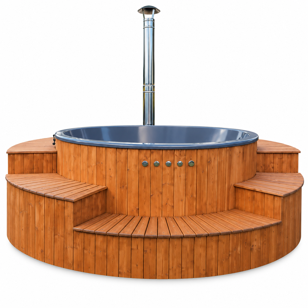 Nordic LUX 2.25m Wood-Fired Hot Tub – Hydro & Air Massage  Cena