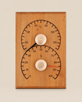 4Living Sauna Thermometer & Hygrometer – Natural Wood