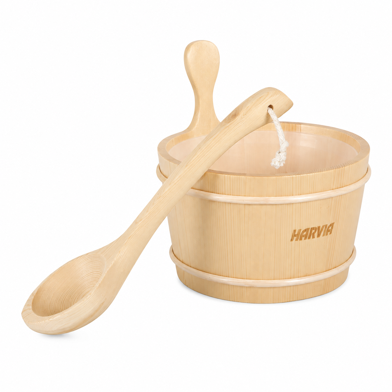Harvia Wooden Sauna Bucket & Ladle Set