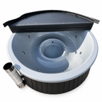 Nordic Thermowood 2.0m Wood-Fired Hot Tub – Hydro & Air Massage