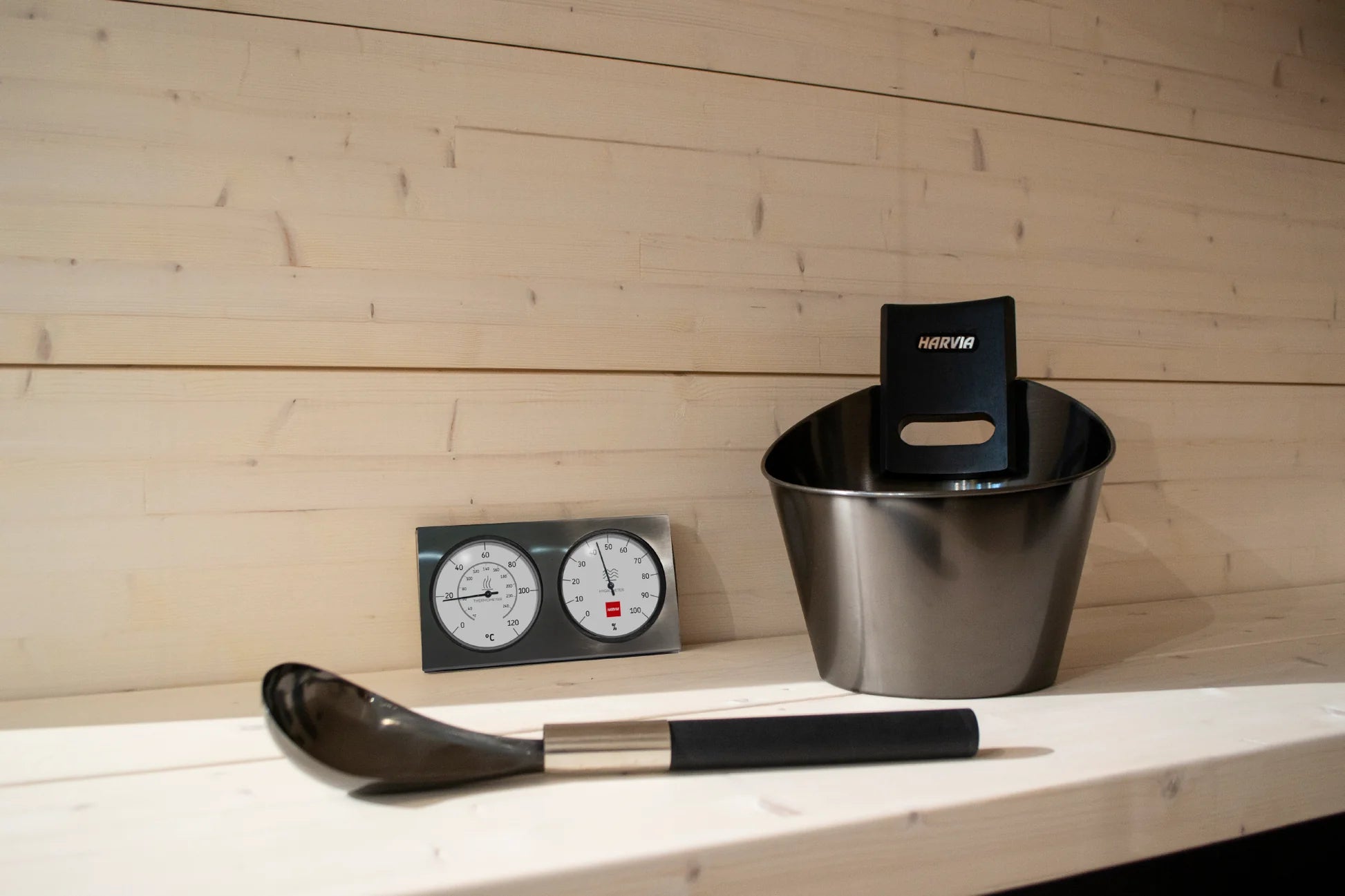 Harvia Black Steel Sauna Accessory Set – 3 Piece
