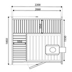 Nordic Quadro Mini 180 Outdoor Sauna