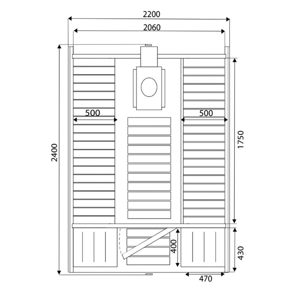 Nordic Barrel 240 Outdoor Sauna