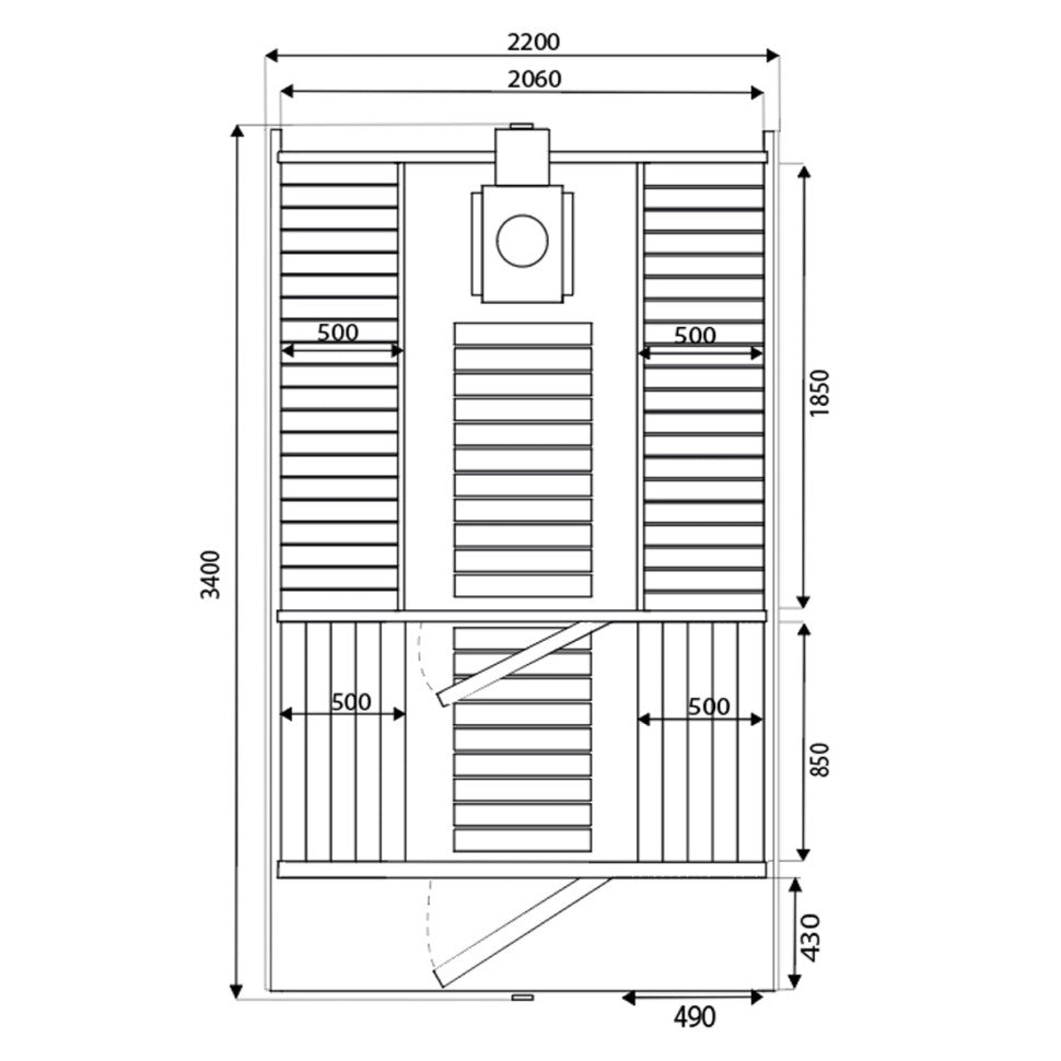 Nordic Barrel 340 Outdoor Sauna