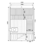 Nordic Quadro 240 Outdoor Sauna