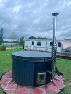 Nordic Thermowood 2.0m Wood-Fired Hot Tub – Hydro Massage & LED Lighting